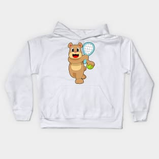 Bear Tennis Tennis racket Kids Hoodie